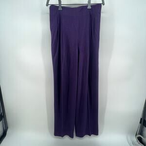 Vintage Jeanne Pierre Purple Wool Blend Pants Women’s Size 10 Retro Trousers